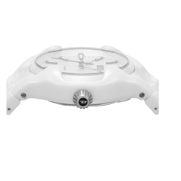 DIESEL DZ2197LE VERT WHITE DIAL WHITE CERAMIC BRACELET MEN'S WATCH - Picture 2 of 7